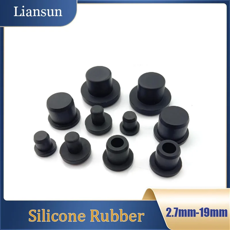 

Black Silicone Rubber Plugs, Suitable For Food-Grade, Medical, And Industrial Sealing Applications, Available In Multiple Sizes.