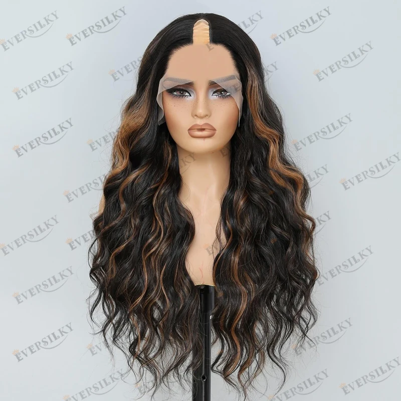 شعر بشري مموج أشقر برتقالي بدون صمغ، شعر بشري رخيص الثمن مصنوع آليًا على شكل حرف U للنساء ذوات البشرة السمراء، شعر مستعار بجزء على شكل حرف V قابل للتعديل #4