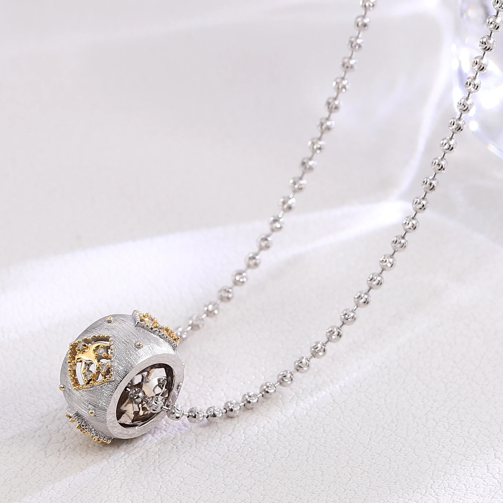 

Provence Premium Pendant Necklace Women's Fashion Jewelry Vintage style Satin Finish Pendant Beads chain anniversary gift