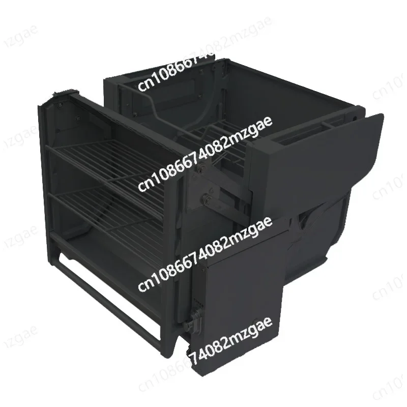 Double-body storage refrigerator top cabinet lifting basket large-capacity lifting cabinet kitchen cabinet linkage elevator