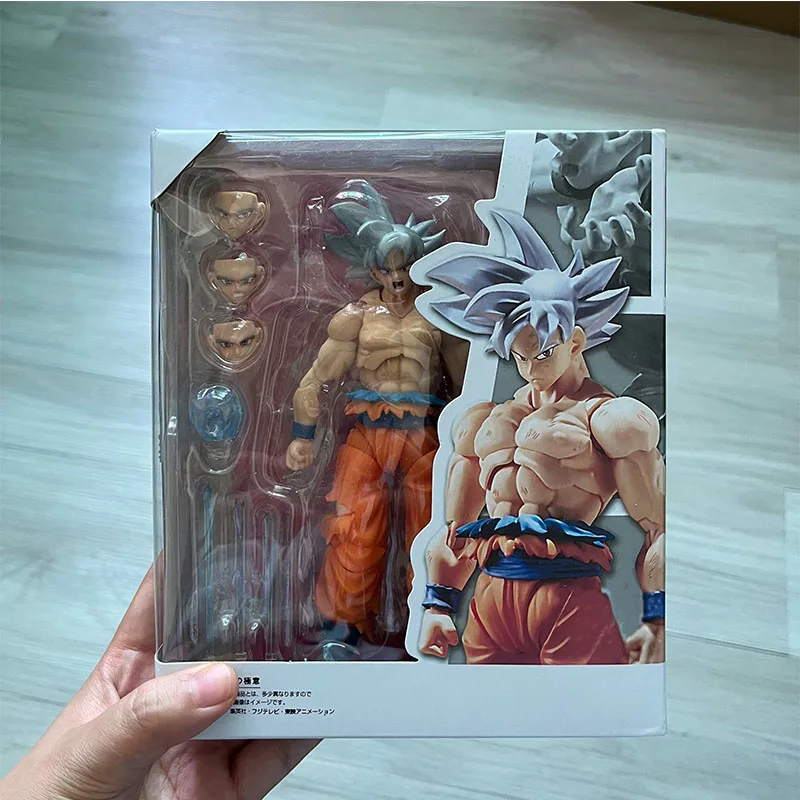 لعبة دراغون بول Z الشكل SHFiguarts أنيمي سوبر وايت الشعر سون جوكو عمل أرقام Migatte لا جوكو 15 سنتيمتر نموذج تمثال لعبة هدية