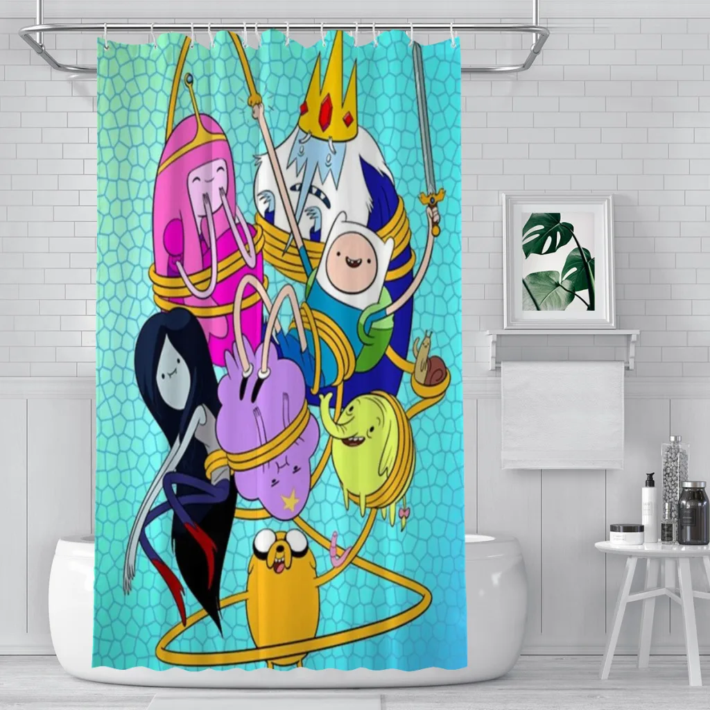 Finn The Human Adventurer Shower Curtain for Bathroom  Aesthetic Room Decoration