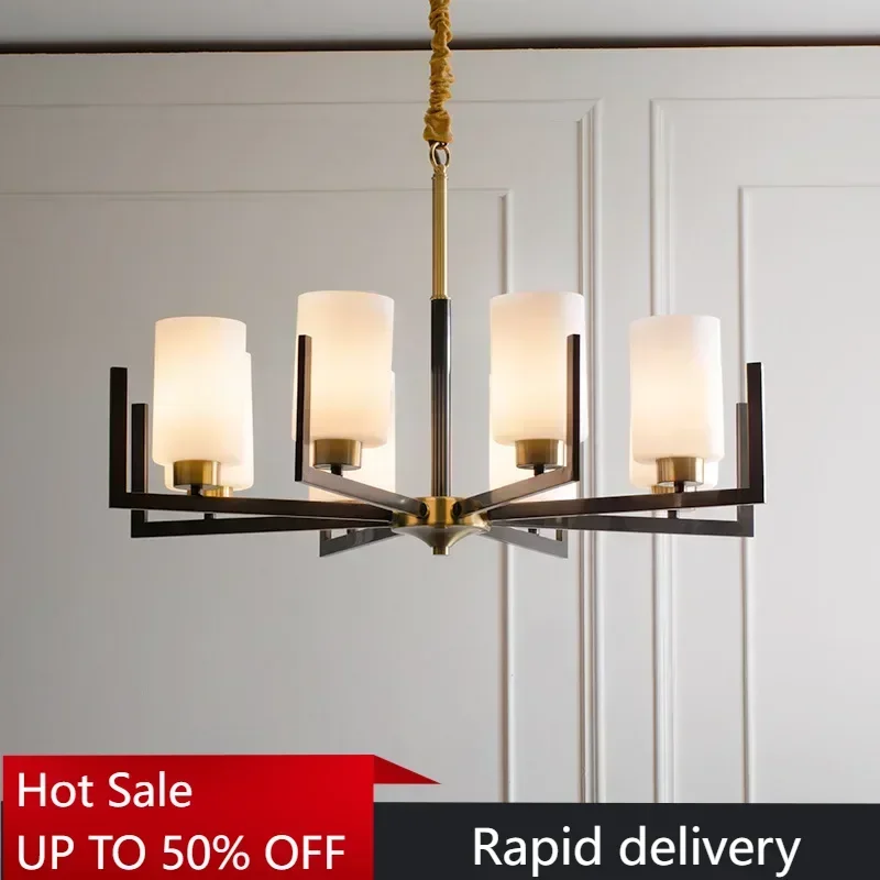 

Simple Retro Chandeliers for Living Room Bedroom Dining Home Decor LED Lighting Pendant Lamps Lustre Salon Design Fixtures