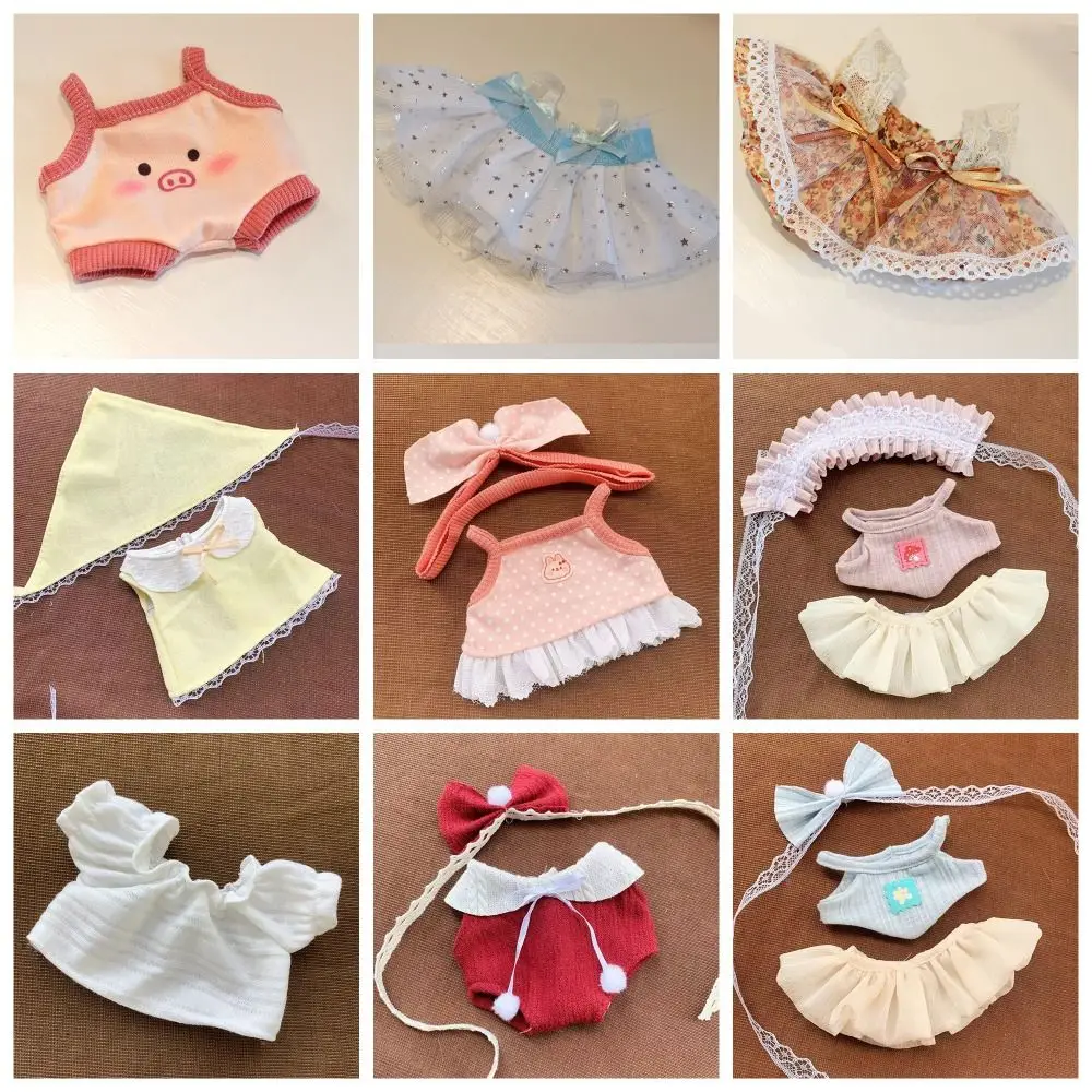 Kleding Hoofddeksel 20 cm Katoenen Jurk Hoodies Schouderriem Rok Katoenen Kleding DIY Dress Up Mimi Kleding Accessoires