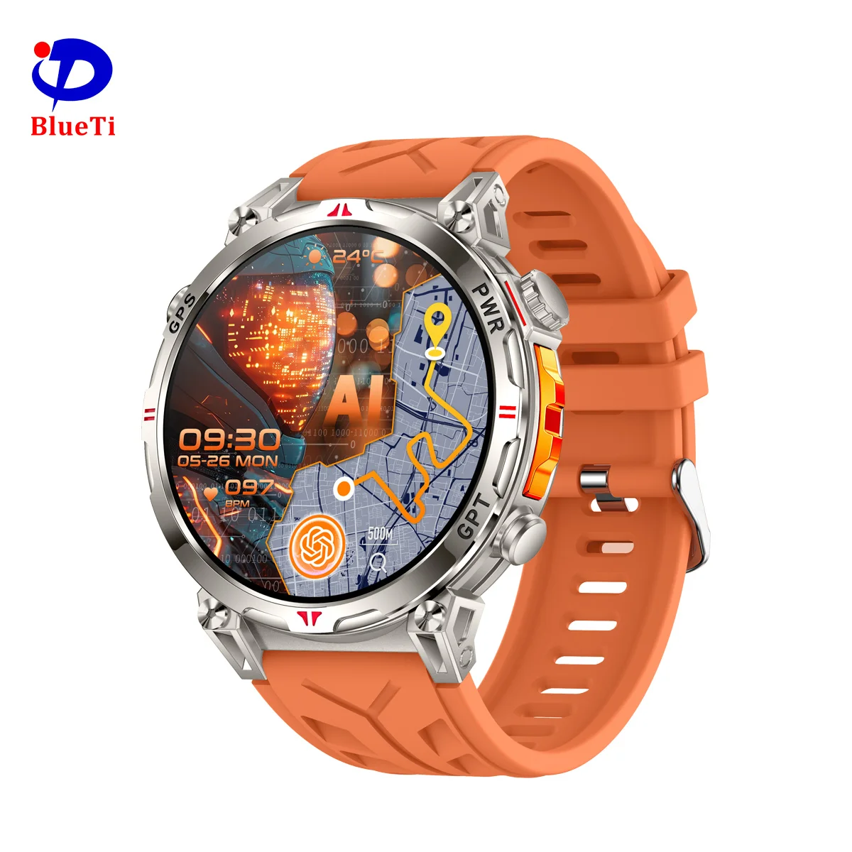 G19 GPS Smart Watch 1.56inch AMOLED GPS Positioning Outdoors Sports Fitness Tracker Bluetooth Calling Large Battery Smartwat