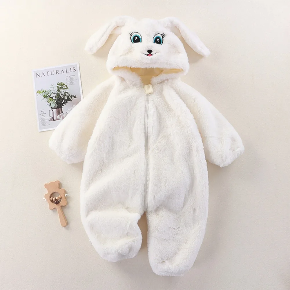 

Autumn Winter Baby Jumpsuits Nightgown Hooded Cute Animal Cartoon Infant Home Clothes Sleepwear Warm Toddler Outfit