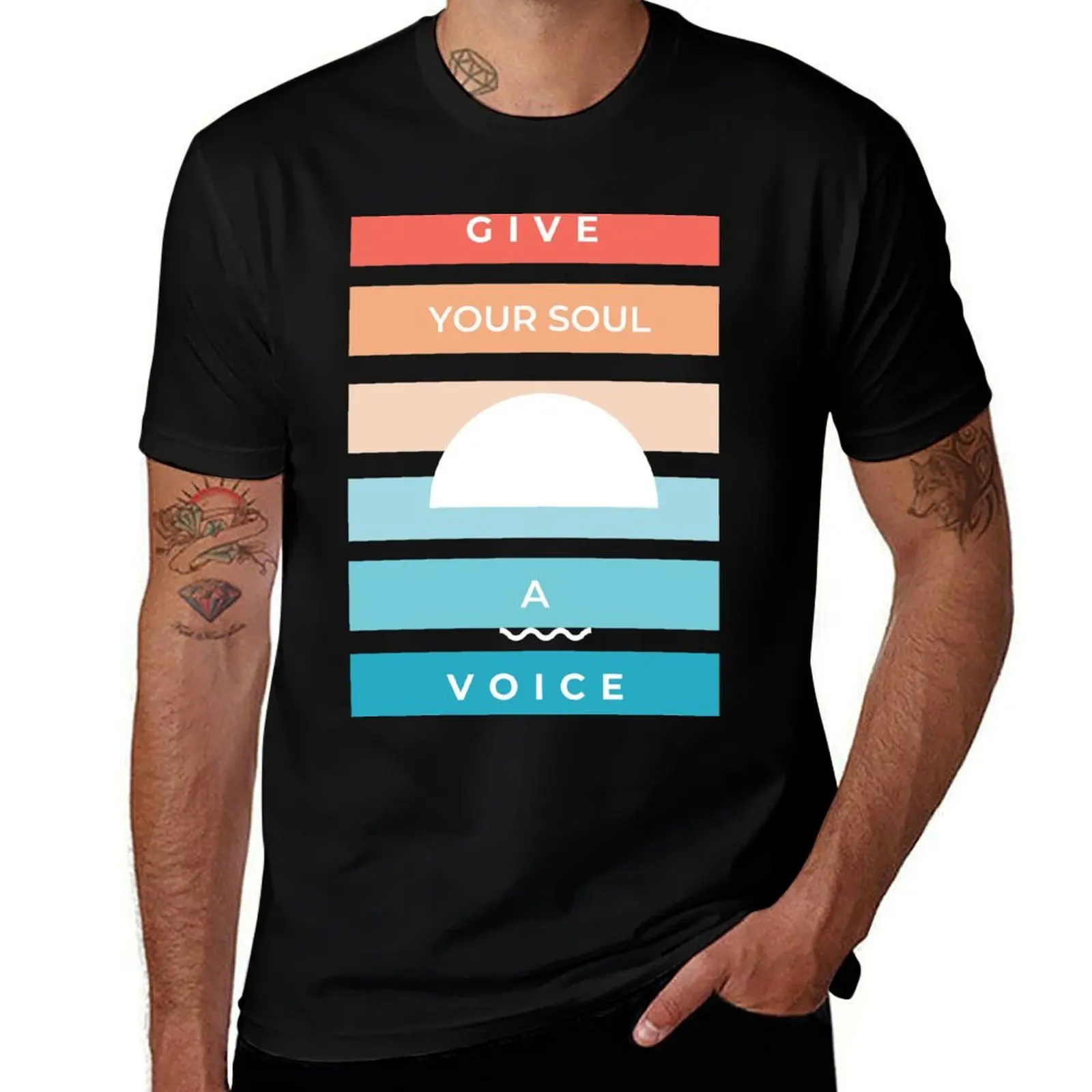 Give your soul a voice T-Shirt t shirts for man cotton funny T-Shirt