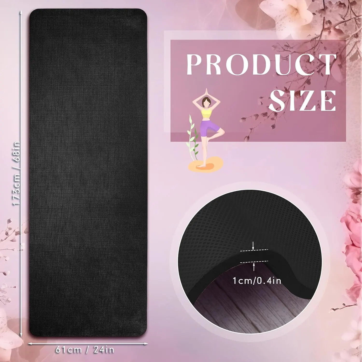 Fitness Studio 10mm Thick Anti-Slip Tear-Resistant Exercise Mat