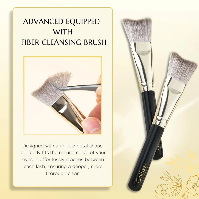 Gollee Clean Colla per ciglia Kit schiuma per ciglia Schiuma per pulizia ciglia 100ml Pennello Shampoo Estensione ciglia Pulizia Trucco delicato