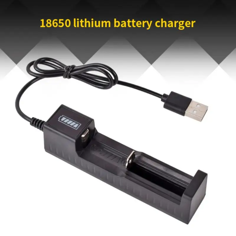 18650/26650/14500 Charger 4.2V Li-ion Battery Charger USB Universal Smart 1 Slot Charger Lithium Batteries Charging Adapter