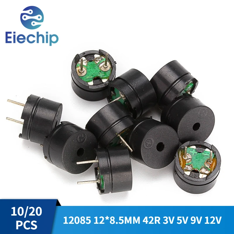 

10/20PCS 12085 Passive Buzzer 12*8.5MM 42R Resistance 3V 5V 9V 12V Mini Piezo Buzzers For Arduino Diy Electronic