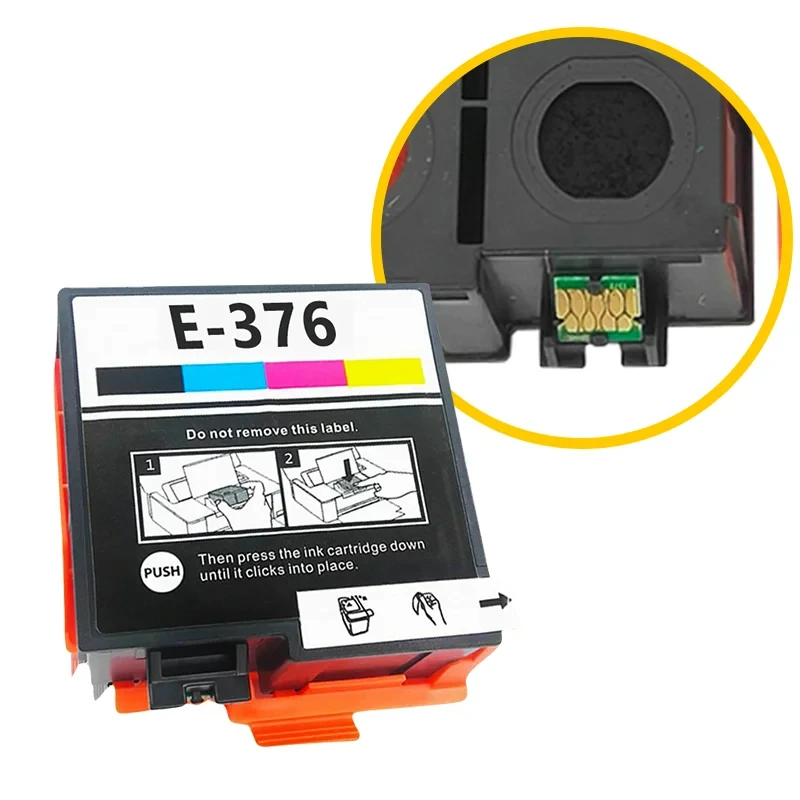 Cartucho de tinta compatível com Chip, terno para Epson PictureMate PM-525 5.0, T3760, T376