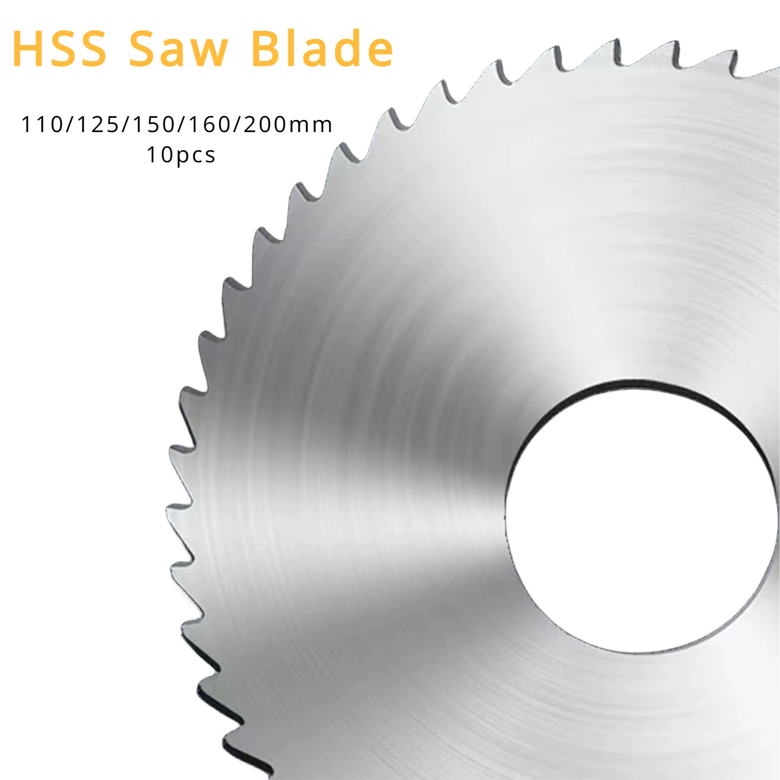 

110/125/150/160/200mm 10pcs HSS Circular Saw Blade Disc Mini Milling Cutter Multipurpose Slotting Slitting Metal Wood Steel