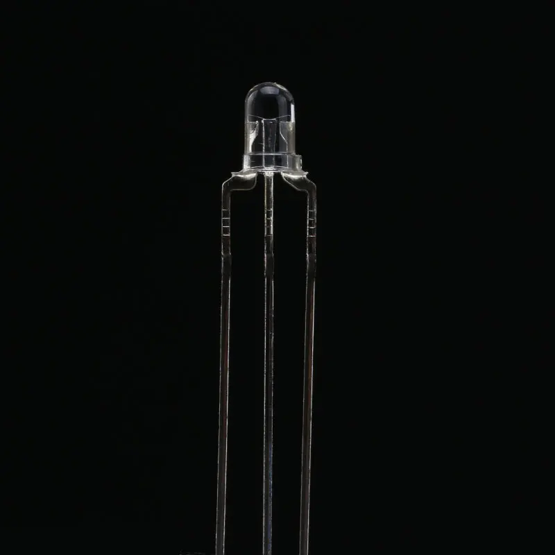 10pcs/lot F3 3mm LED Bi-Color Transparent Common Anode Round Light Emitting Diode Two Dual Red Green Plug-in Practice DIY Kit