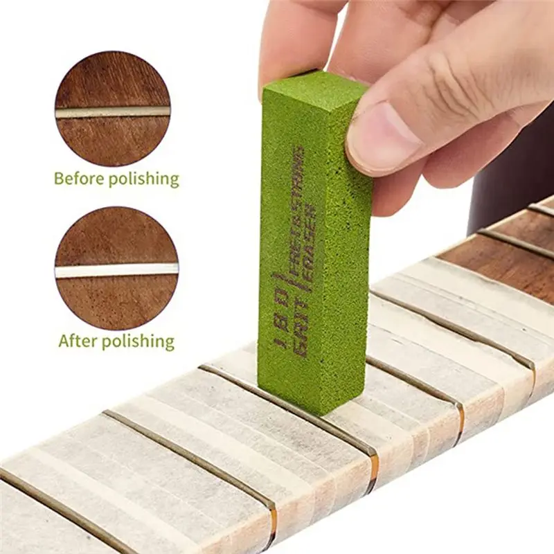 

*A14E Ластик для гитары, резиновый блок для полировки грифа для шнура грифа и металла, набор из 5 зернистостей