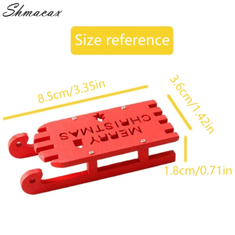 1:12 인형 집 미니어처 썰매 썰매 크리스마스 장식 장면 장식 장난감, 인형 집 액세서리