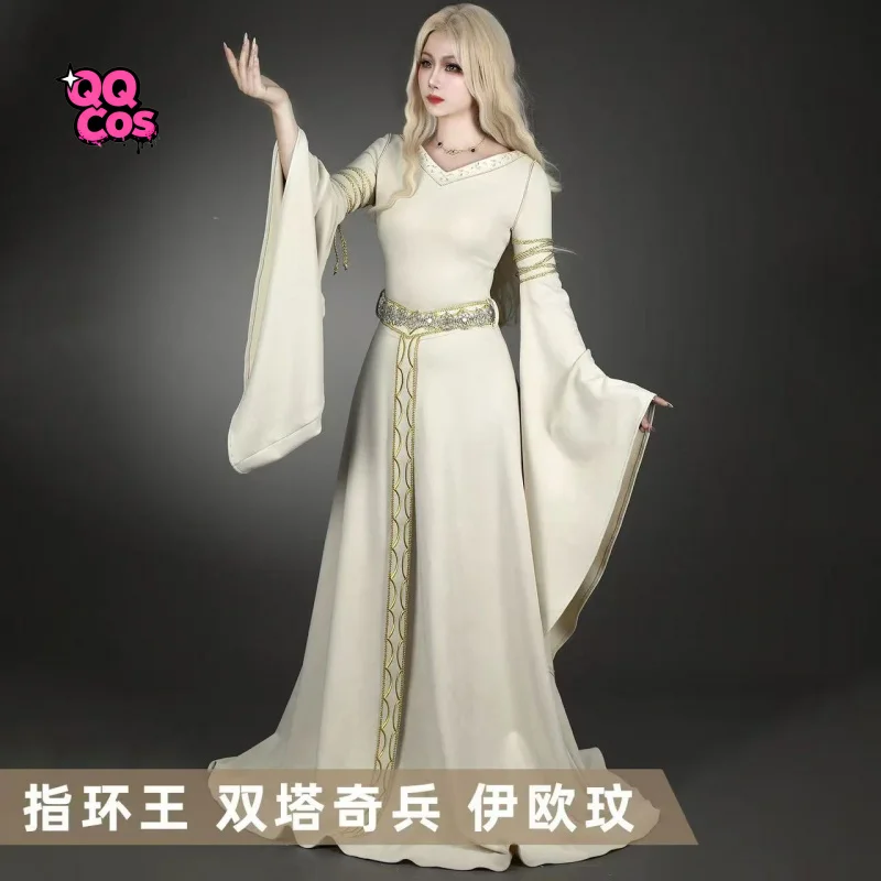 LotR Eowyn traje dulce uniforme vestido actividad fiesta ropa de juego de rol QQcos