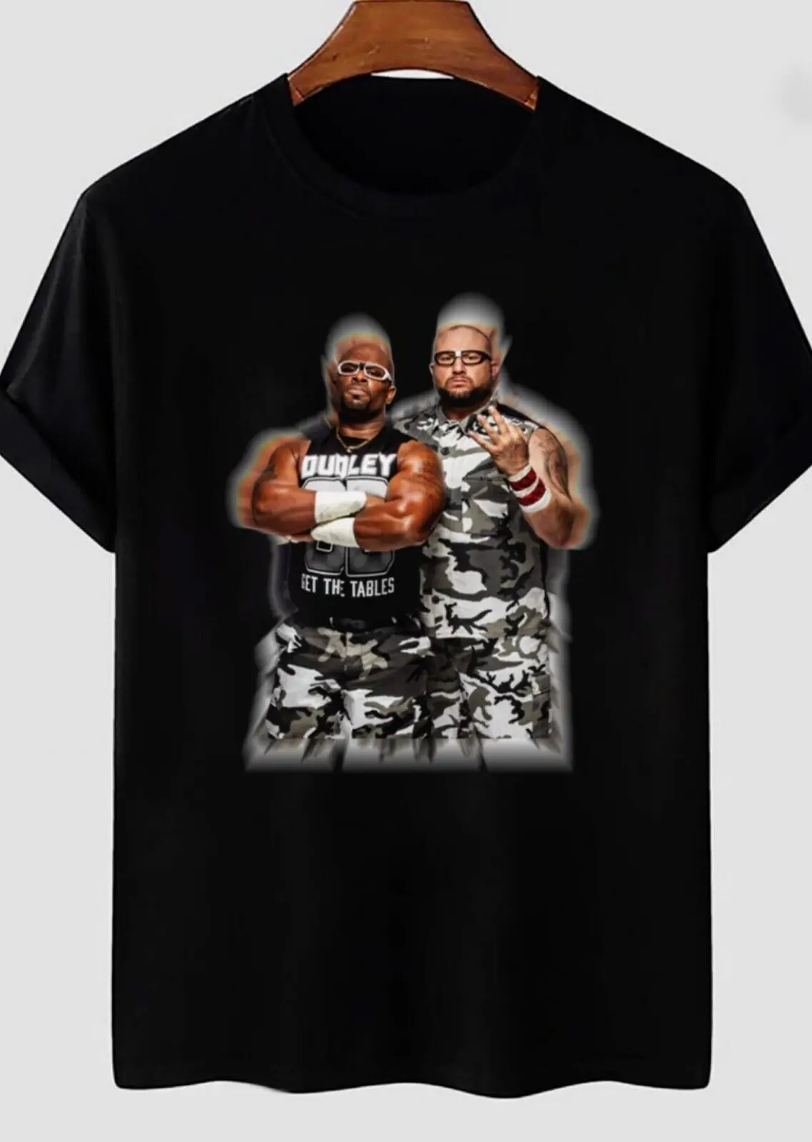 The Dudley Boyz Wrestling Men T shirt Black Cotton All Sizes