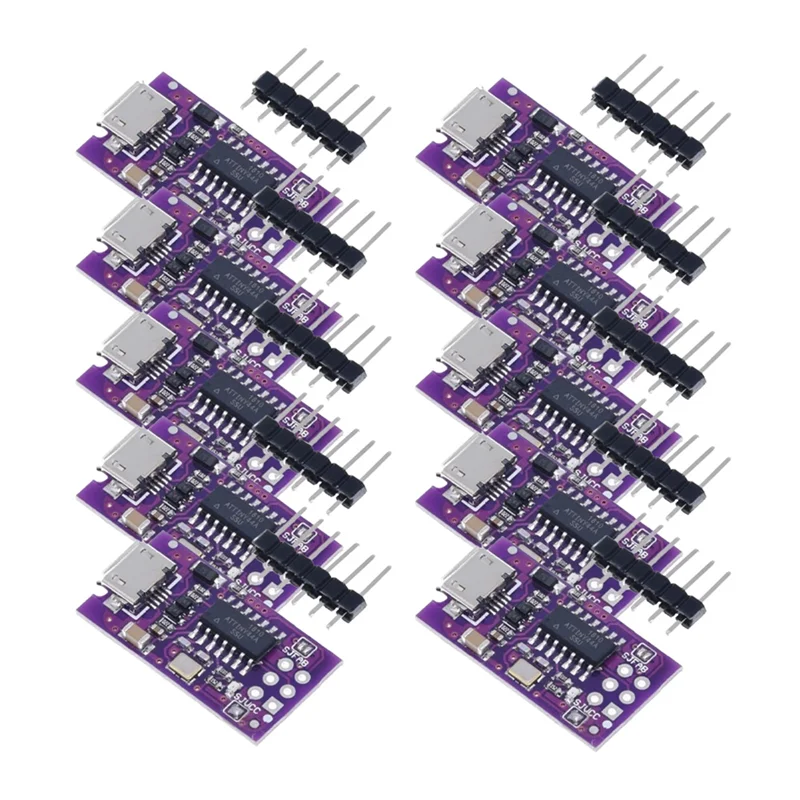 ABZW Micro-USB Tiny AVR ISP Attiny44 USB Tiny ISP Programmer Module 10 Pieces