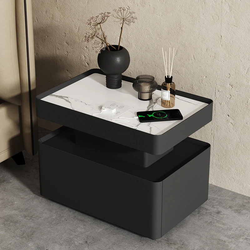 

Smart bedside table Master bedroom Modern simple and minimalist bedroom bedside table