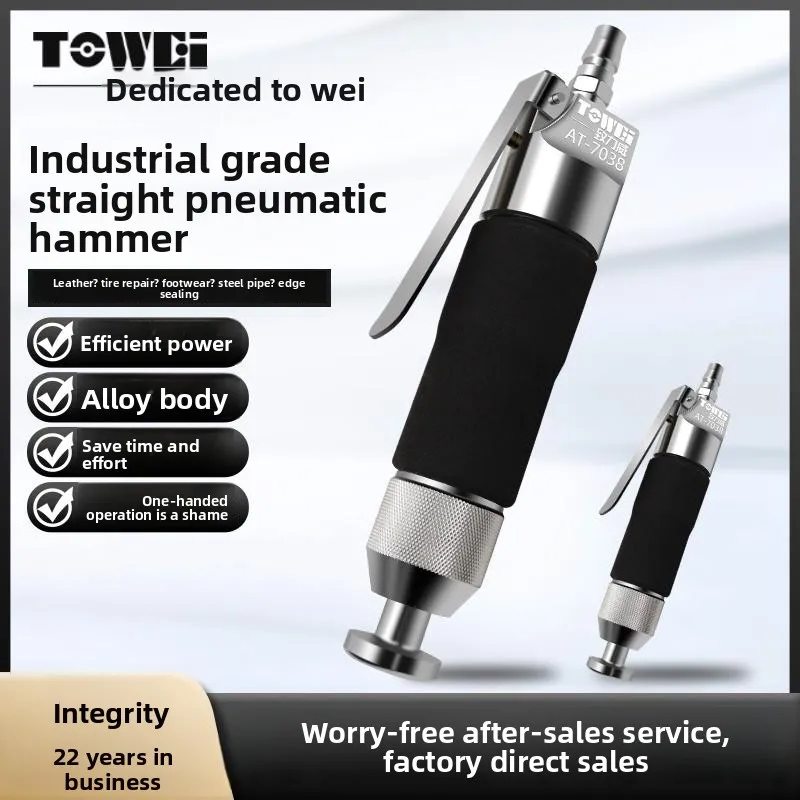 Vertical High-Frequency Pneumatic Lightweight One-Handed Massage Hammer, Shaping Tool, Tire Repair Reciprocating Pneumatic Tool Hammer, Air Hammer