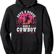 Polarshe Cowgirl Save A Horse Ride A Cowboy Rodeo Western Sudadera con capucha unisex Sudadera con capucha personalizada Regalo