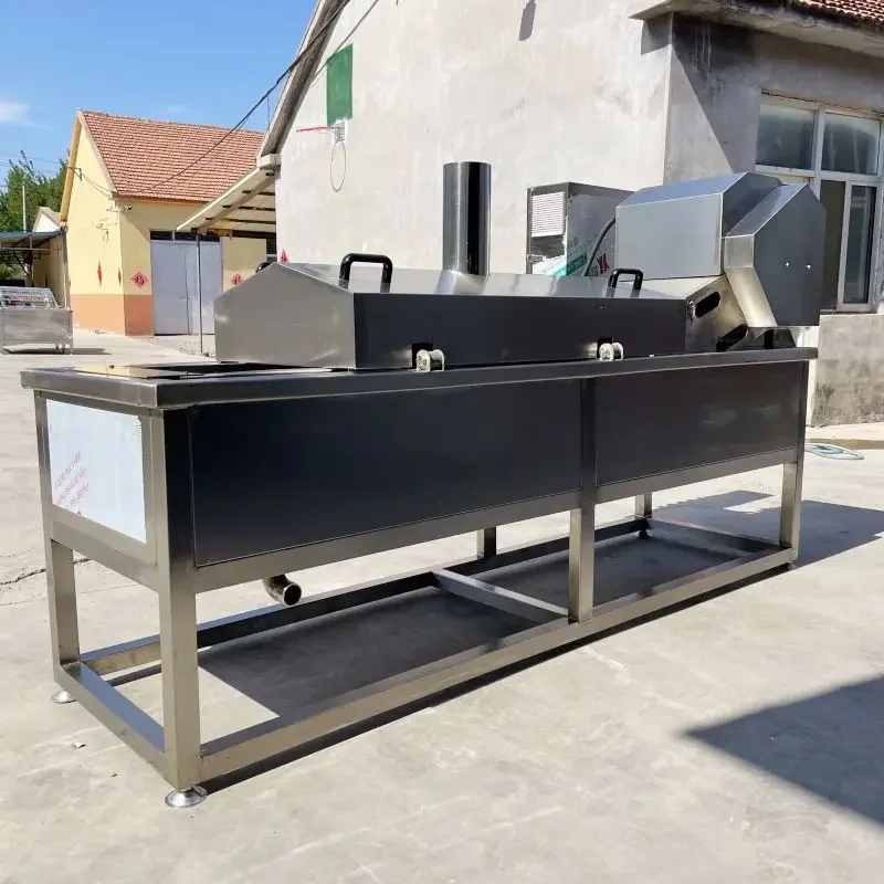 Commercial Plantain Tortilla Chips Puffed Snacks Peanut Food Crispy Pork Skin Continuous Deep Fryer Machine FL Customized