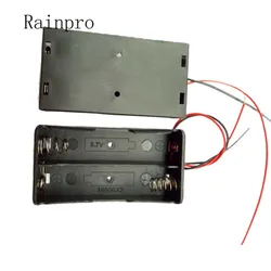 5pcs/lot 18650 battery box 2 section 18650 tape line lithium battery box 2 sections 18650 series 7.4V battery box