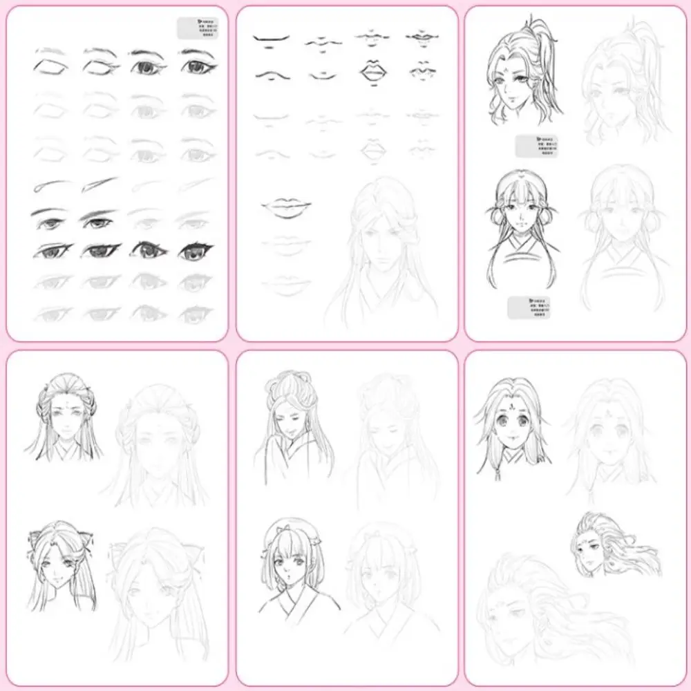 Comics Anime Sketch Tutorial Book Girl Boy Zero Basic Line Draft Tracing Book Novice Practice Comics Hand Drawn Book Art Class