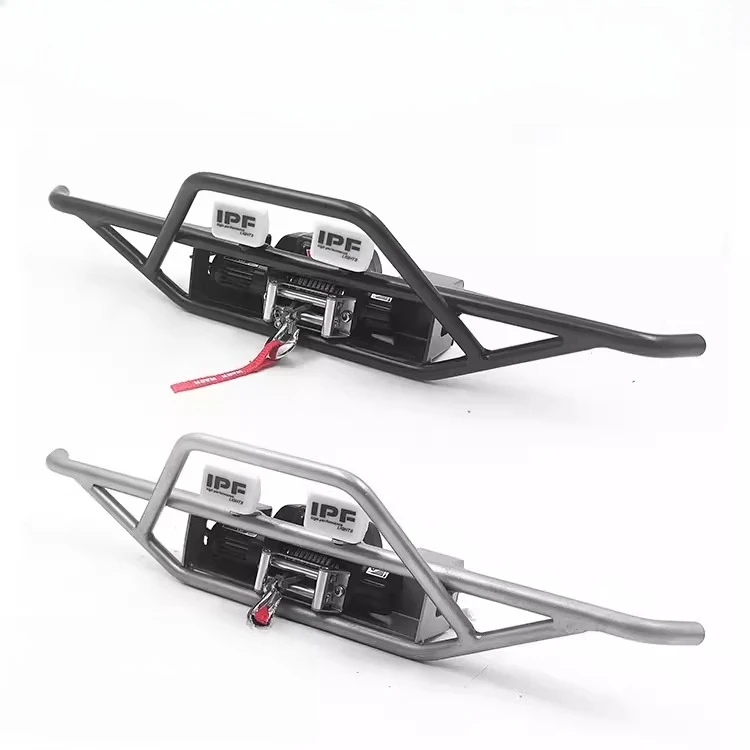 Metal Stainless Steel Front Bumper with Lights Upgrade Parts Remote control car upgrade accessories