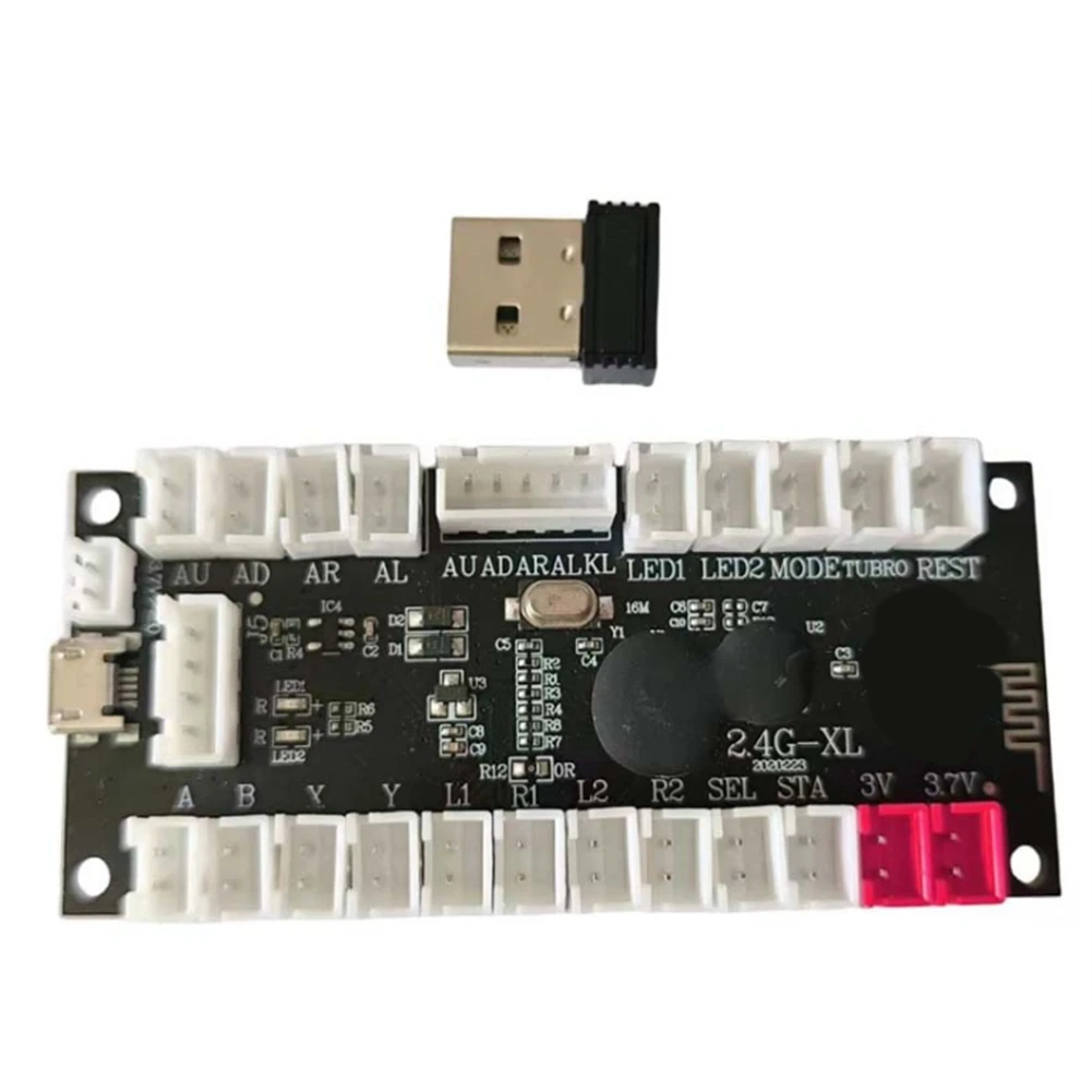 Practical 2.4G Wireless Zero Delay Joystick Encoder Arcade Game Controller Board Diy Kit Parts Support Wireless PC/PS3/Android