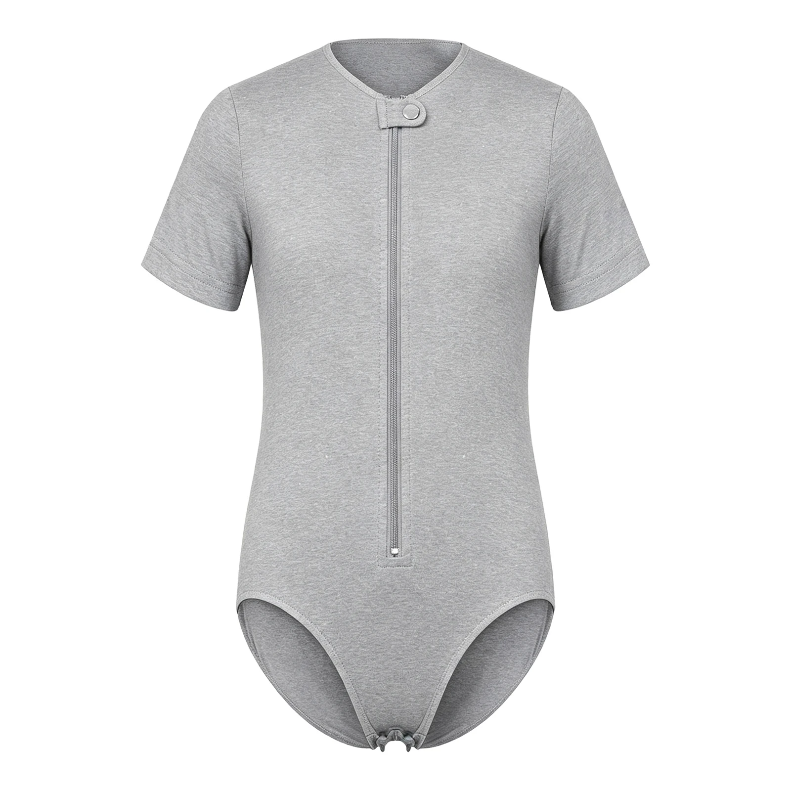 Kids Boys Special Needs Adaptive Clothing Bodysuit Short Sleeve Anti-Strip Zipper Diaper Cover Leotard Pajama Sleepwear Playwear view 3