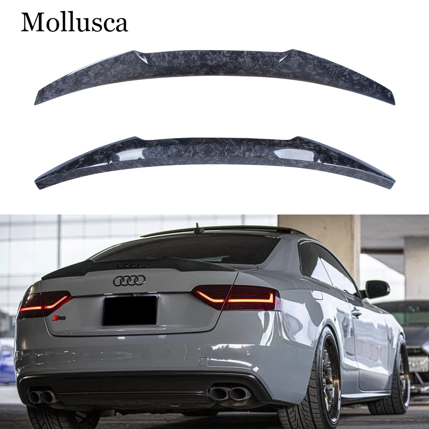 

For AUDI A5 B8 B8.5 2Door Coupe 8T3 M4 Style Forged Carbon fiber Rear Spoiler Trunk wing 2007-2017