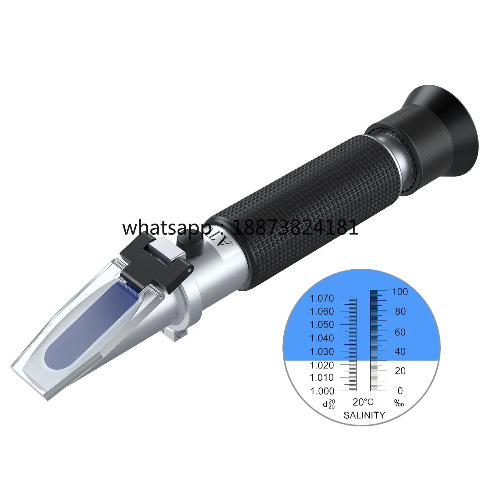 with Automatic Temperature Compensation ATC Salinity Refractometer 0-100 Salt Refractometer fast shipping