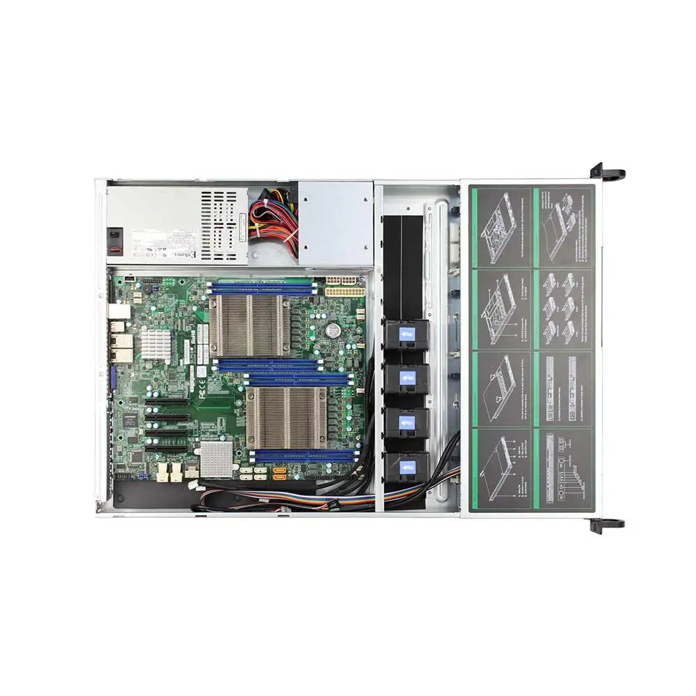 1U lagerung rack typ hot-swap server chassis 4 festplatte direkt verbunden 6GB/SATA backplane leere chassis