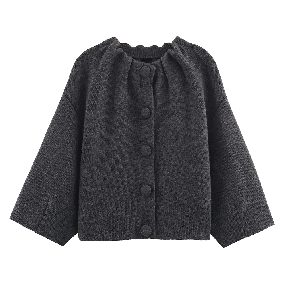 

DEEABAE осенняя новая женская модная куртка-пилот из смешанной ткани с воротником из плиссированной ткани, украшенная верхняя одежда, элегантный стиль