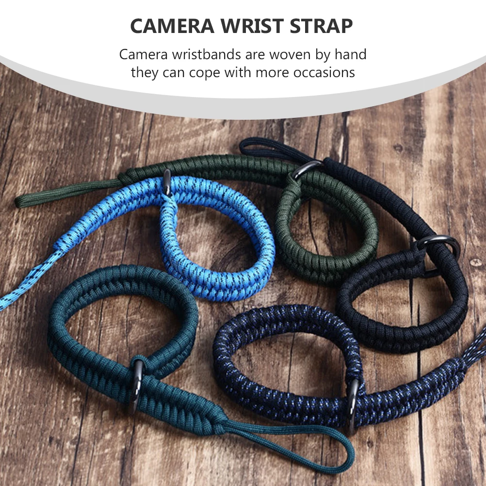 

2pcs Camera Wrist Strap 9-Core Parachute Rope For Dslr Mirrorless High Strength Quick Release Metal Ring Safety Lanyard