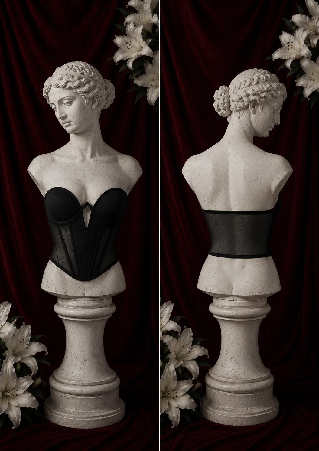 【 Fragments.SPECIAL LINK:THE MASCOT'SLITTLE GIFT.】Women's W-Wire Corset Mesh Tube Top