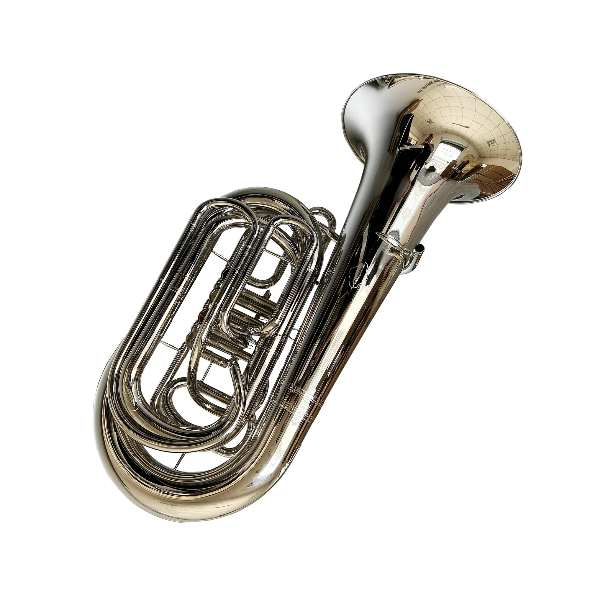 Factory Price OEM Cheap Professional Level Gold Lacquer Trumpet 4 Rotary Keys Stainless Steel Pistons Accessories