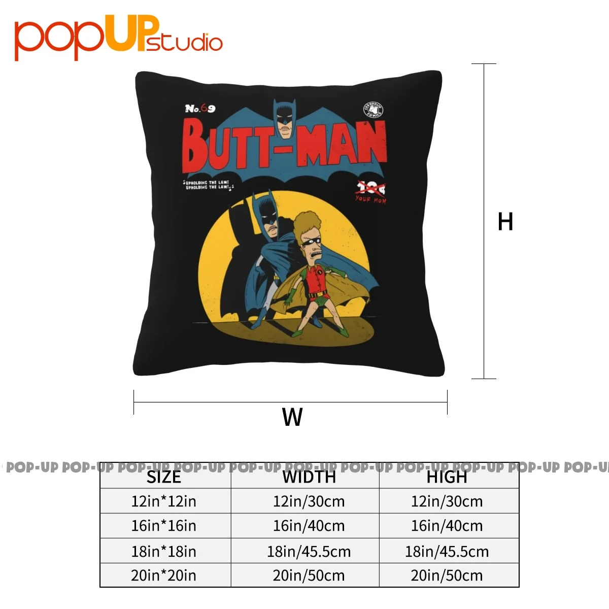 Warm Beavis And Butthead Pillowcase Throw Pillow Cover Washable Breathable Skin-Friendly