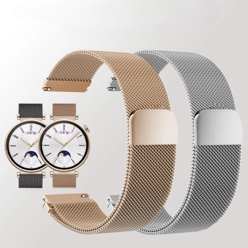 Correa de acero inoxidable para reloj inteligente, pulsera para Huawei Watch GT 4 de 41mm, 18mm, Garmin Venu 3S 2S/Vivoactive 3S 4S 255S 265S