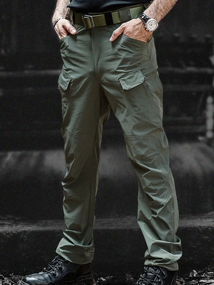 

Classic retro European and American outdoor quick drying pants tactical pants with multiple pockets loose work pants mountaineer