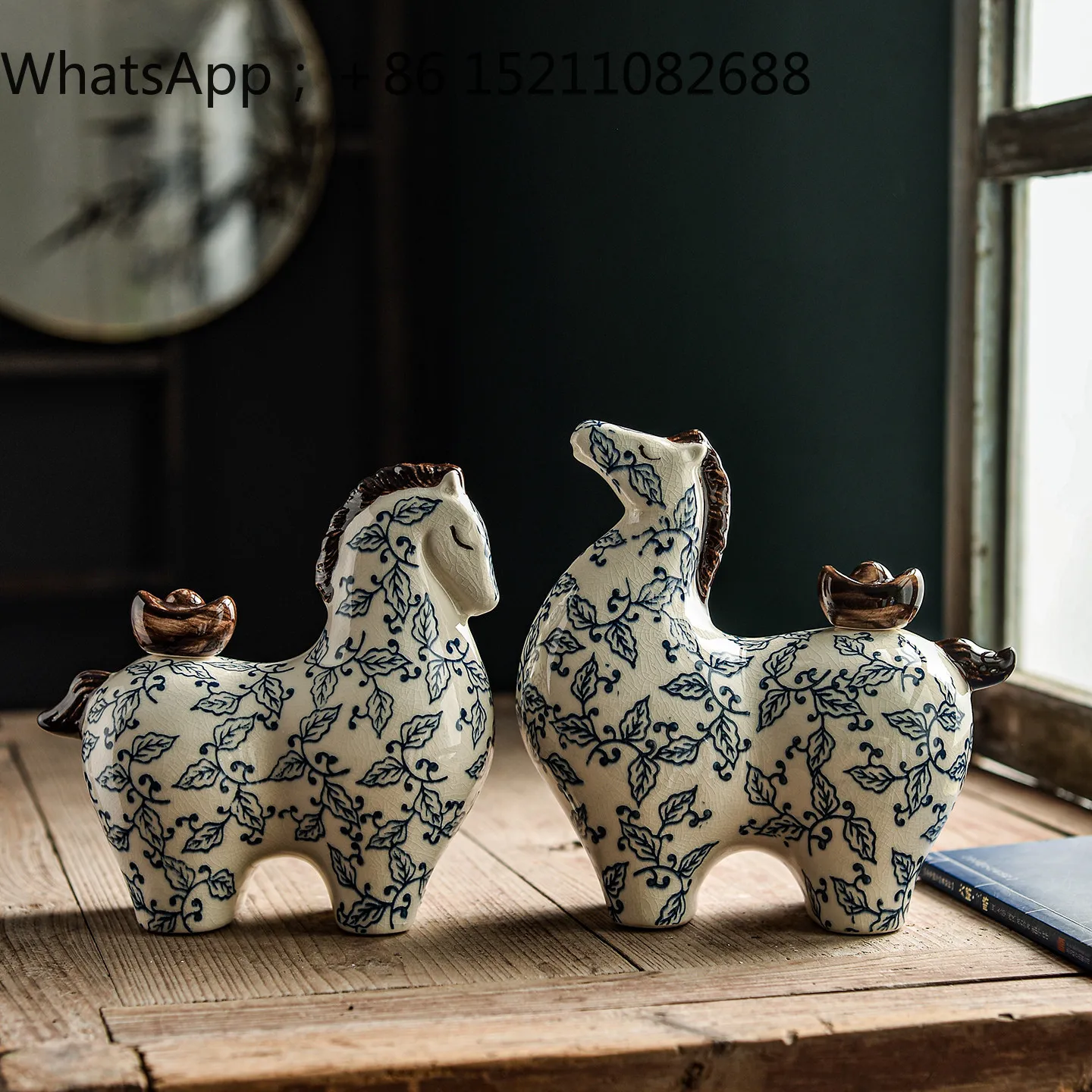 SCY lucky small ornament office decoration high-end living room bogu rack housewarming opening gift