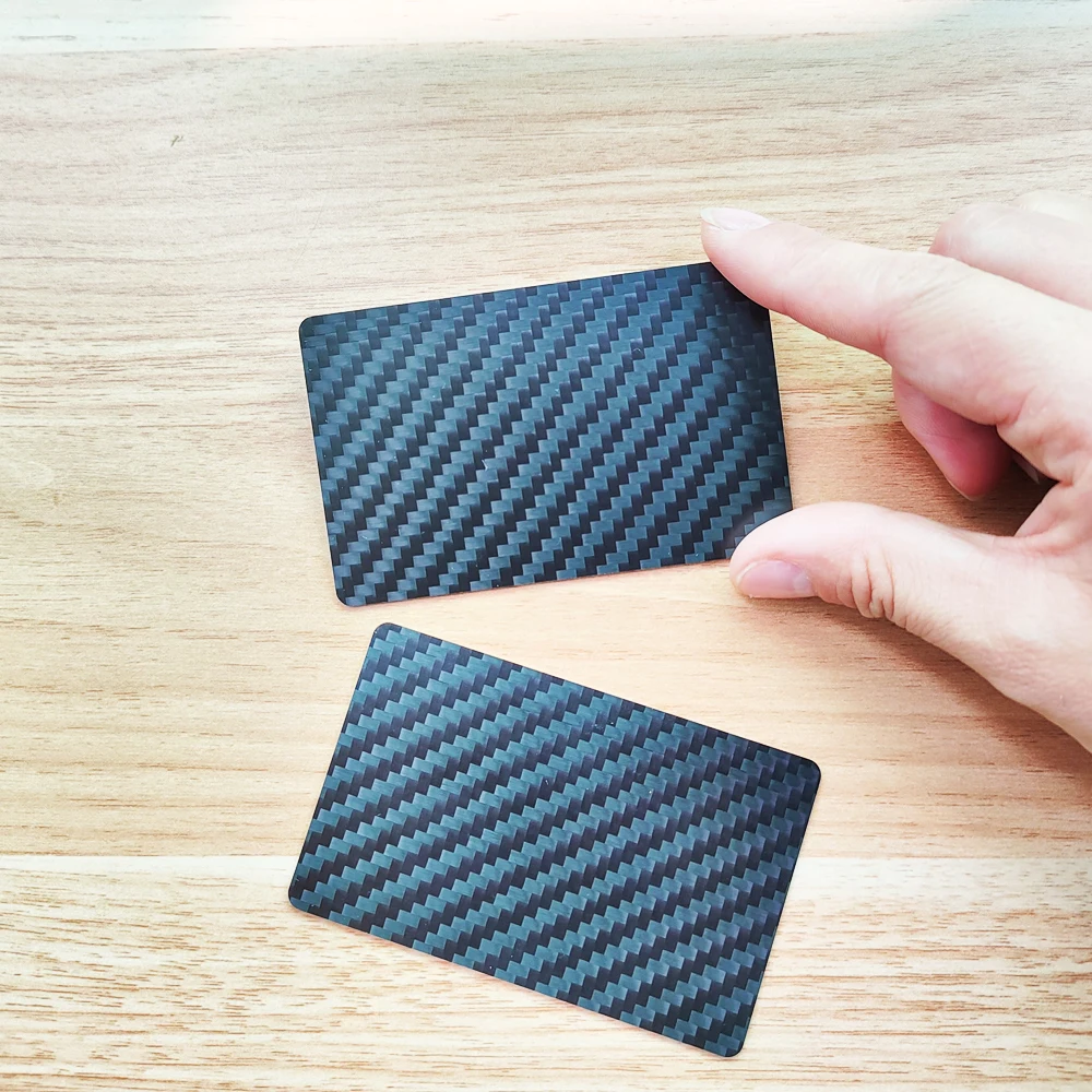 

5PCS NFC Carbon Fiber Cards 13.56MHz Blank NFC Card for Android/iOS, Programmable Contactless Smart Card for Access Control