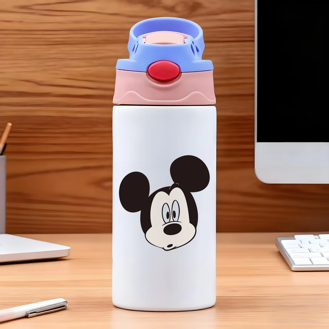 

Disney cartoon animal character closeup 304 stainless steel cartoon straw cup childrens water cup stunning expression cartoo