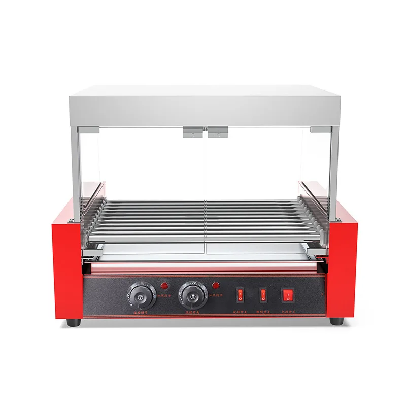 

Hot dog sausage grill, commercial small fully automatic sausage grill, home deskt mini