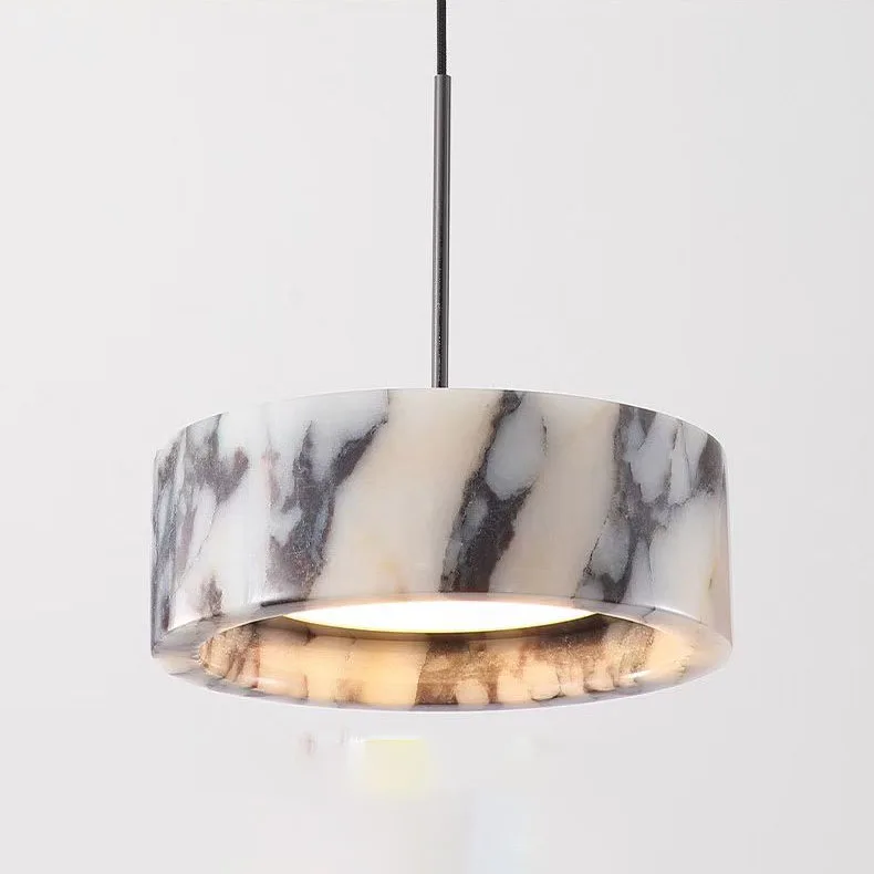 Natural Stone LED Chandelier Dimmable Wire Height Adjustable