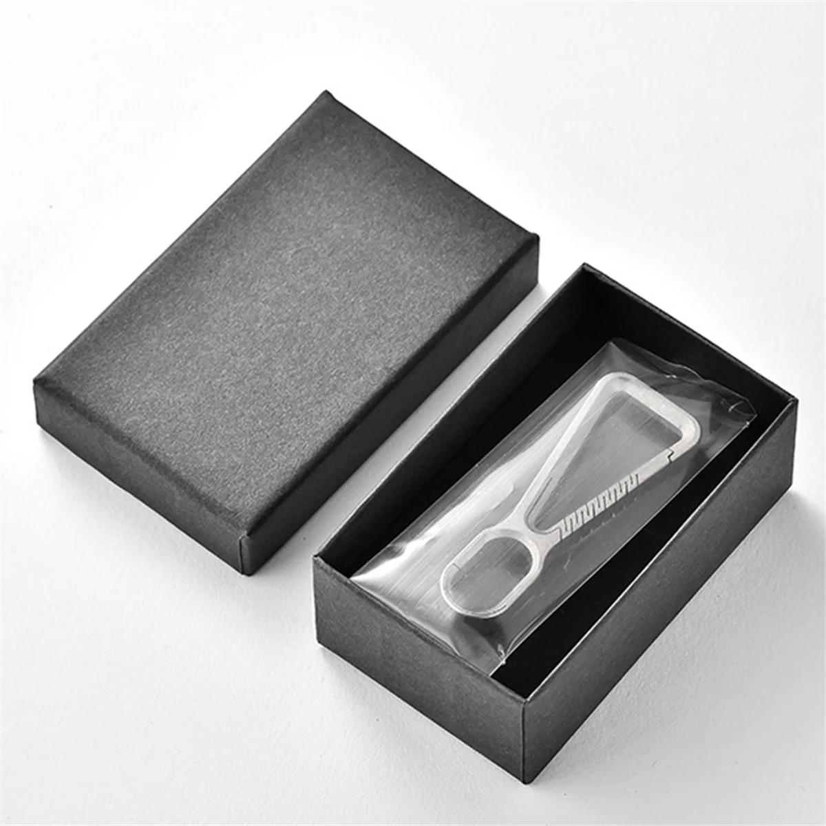 سبائك التيتانيوم المفاتيح الرجال الخصر سيارة المفاتيح قلادة معدنية اتصال الدائري - Sandblasted HOT