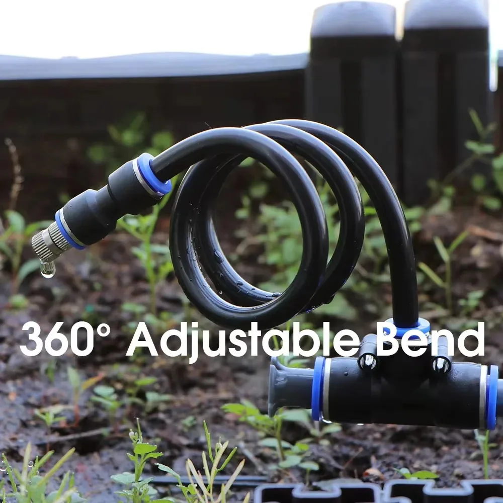 

5/10pcs New 20/30/50cm Misting Nozzles 360° Free-bend Adjustable Atomization Sprayer 8mm Brass Irrigation Auto Watering