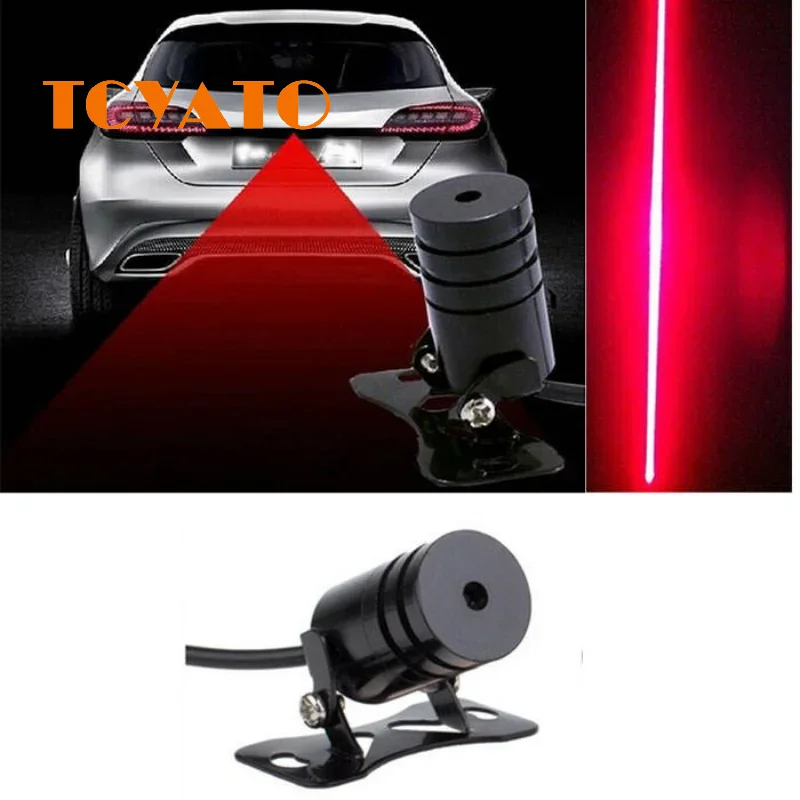 TCYATO Car and Motorcycle Lights, Laser anti Rear End High Brake Lights, Rear Warning Lights, LED anti Fog Lights